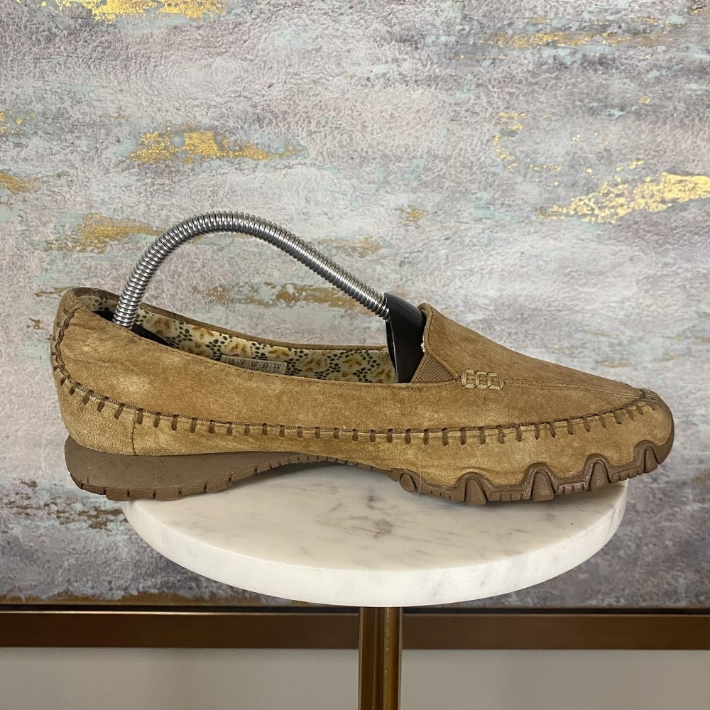 Skechers Relaxed Fit Shoes Womens Size 10 Brown Leather Moccasin Flats SN 48930 - Picture 5 of 11